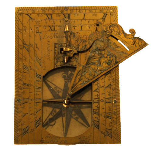 J. Le Maire brass travel Sundial, C 1720