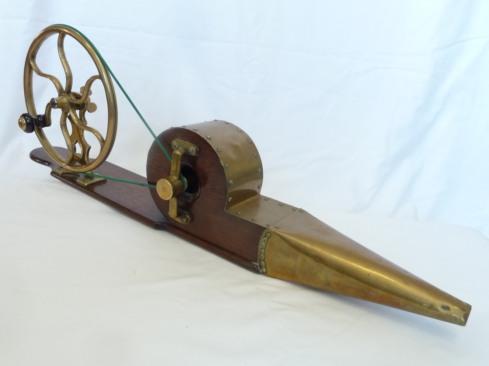 For Sale Mechanical Bellows Wavy Spokes Brass Antique Fleaglass
