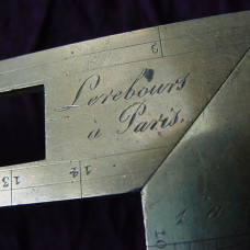 A French folding rule or Partie du Pied de Roi, by Lerebours, Paris.