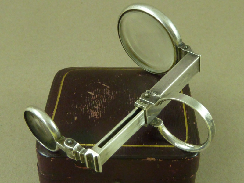 Solid Silver Pocket Microscope Telescope Magnifier Antique
