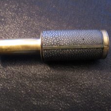 ~ A CUTE, CASED, GEORGIAN RAY SKIN AND BRASS POCKET TELESCOPE(AMENDED)~