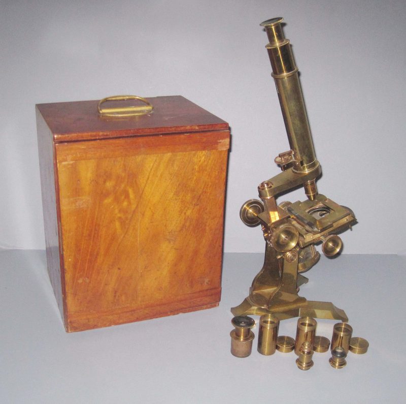 Large Compound Microscope  By J.  Parkes & Son (C.1880)