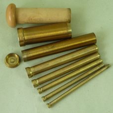 Victorian Laboratory Brass Boxwood Cork Boring Set