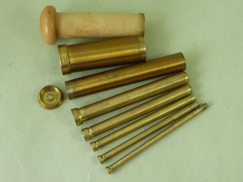 Victorian Laboratory Brass Boxwood Cork Boring Set