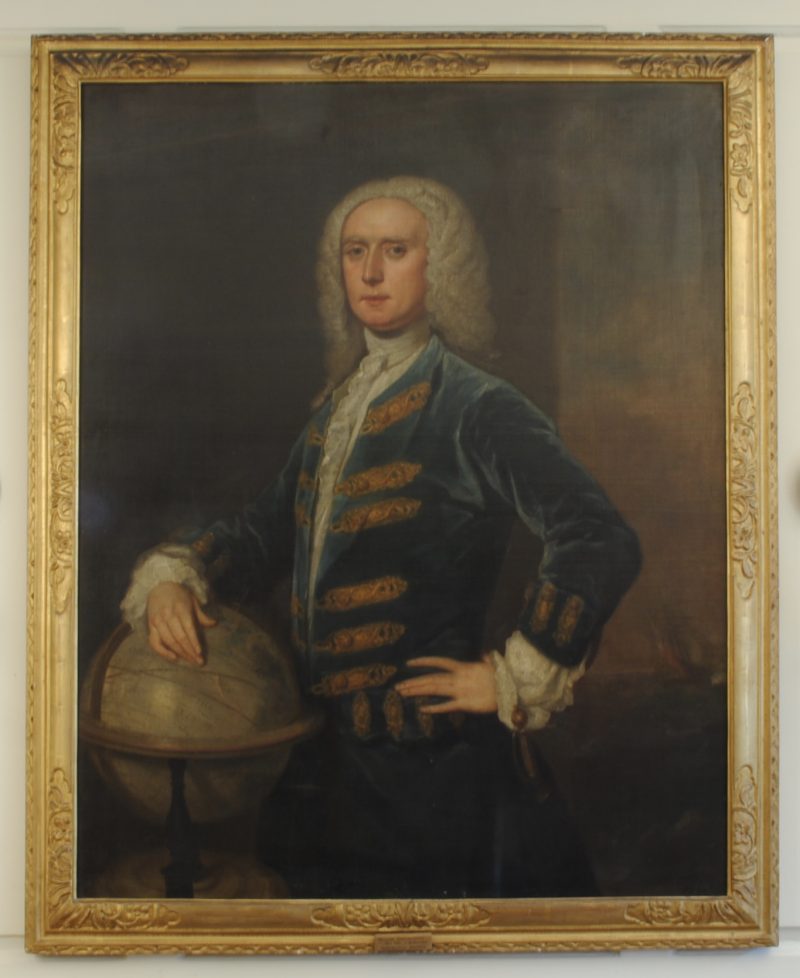 Portrait of the 13th Earl of Glencairn with a globe