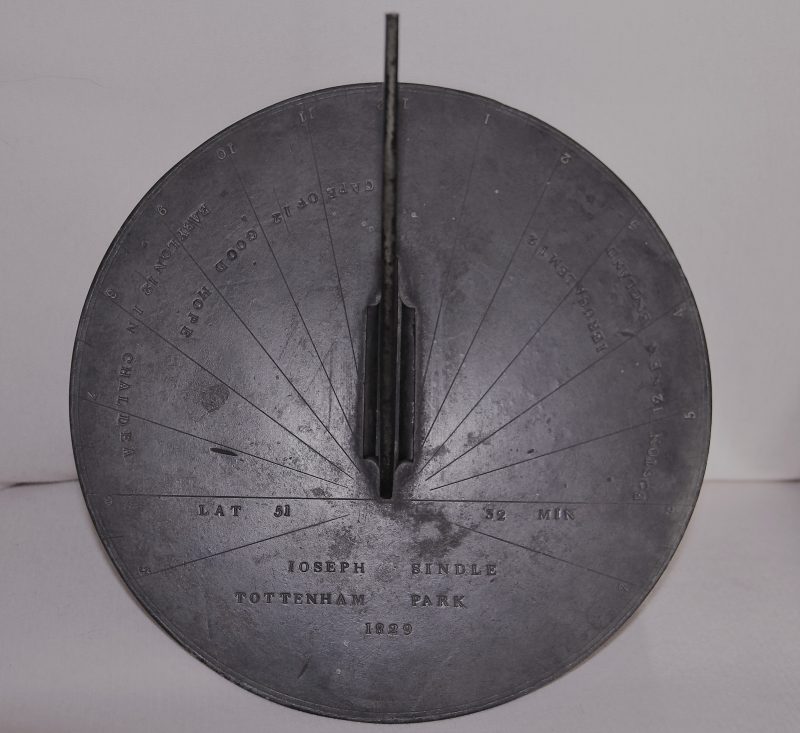 ~IMPORTANT AND UNUSUAL 9 inch SUNDIAL by JOSEPH SINDLE c. 1829~