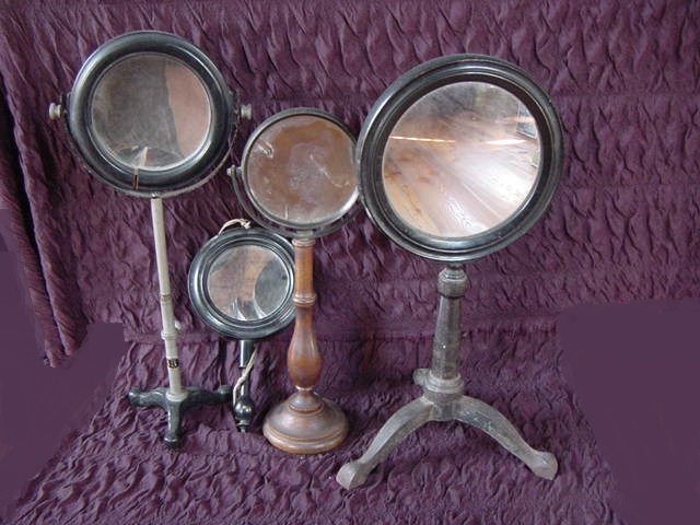 A collection of 4 scientific mirrors, late 1800’s