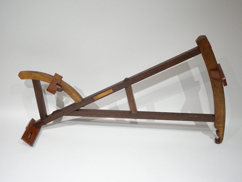 A wooden backstaff (or Davis quarter) unsigned made in England circa 1750.