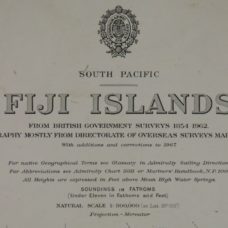 Fiji Islands, South Pacific – British Admiralty Chart 2691, published 1968