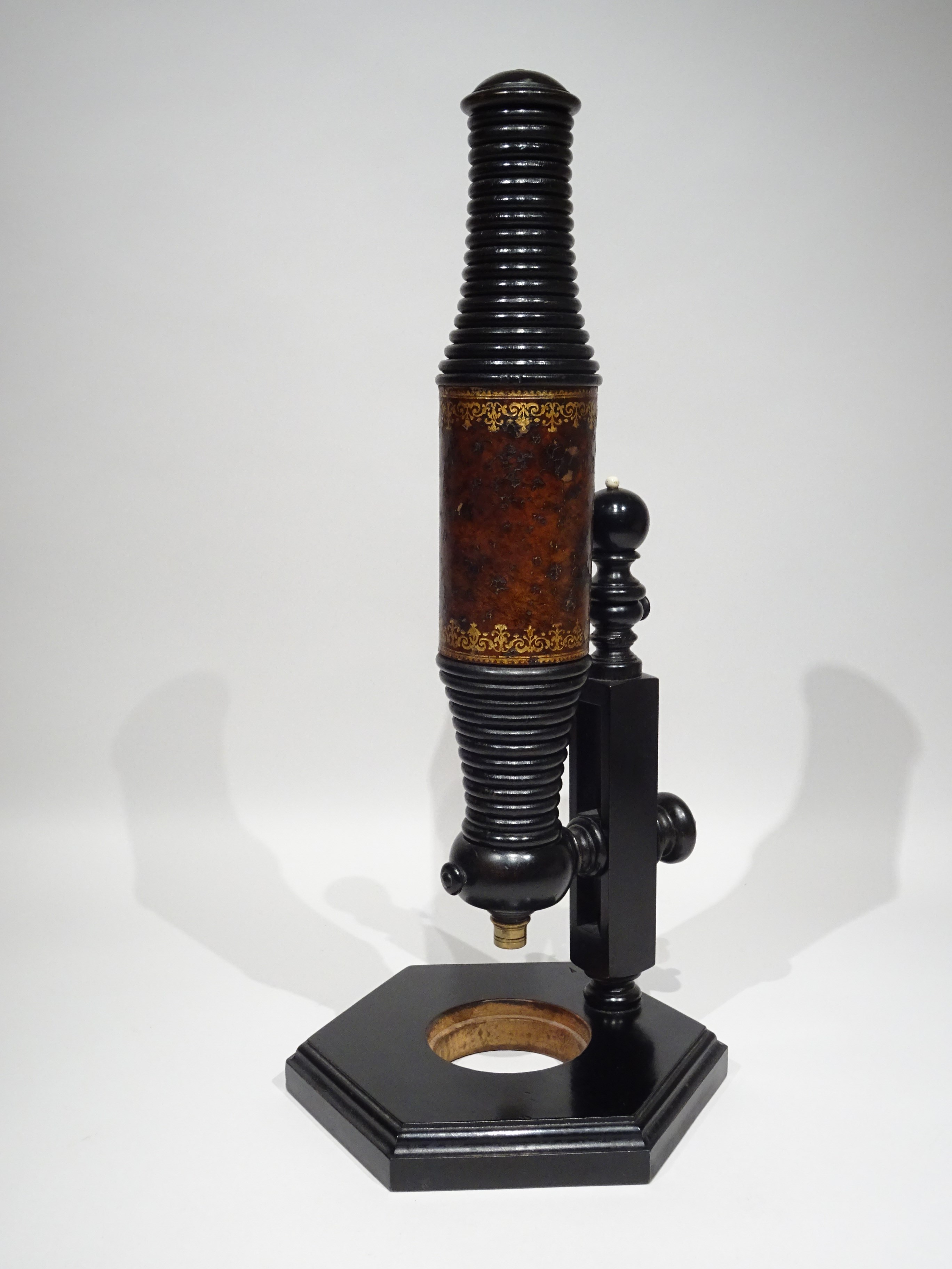 Impressive compound microscope made in Germany at the 18th century.
