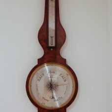 Early Victorian Flame Mahogany Wheel Barometer by Thomas Agnew Manchester