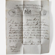 1857 De Grave, Short and Fanner letter with prices for standard weights and measures