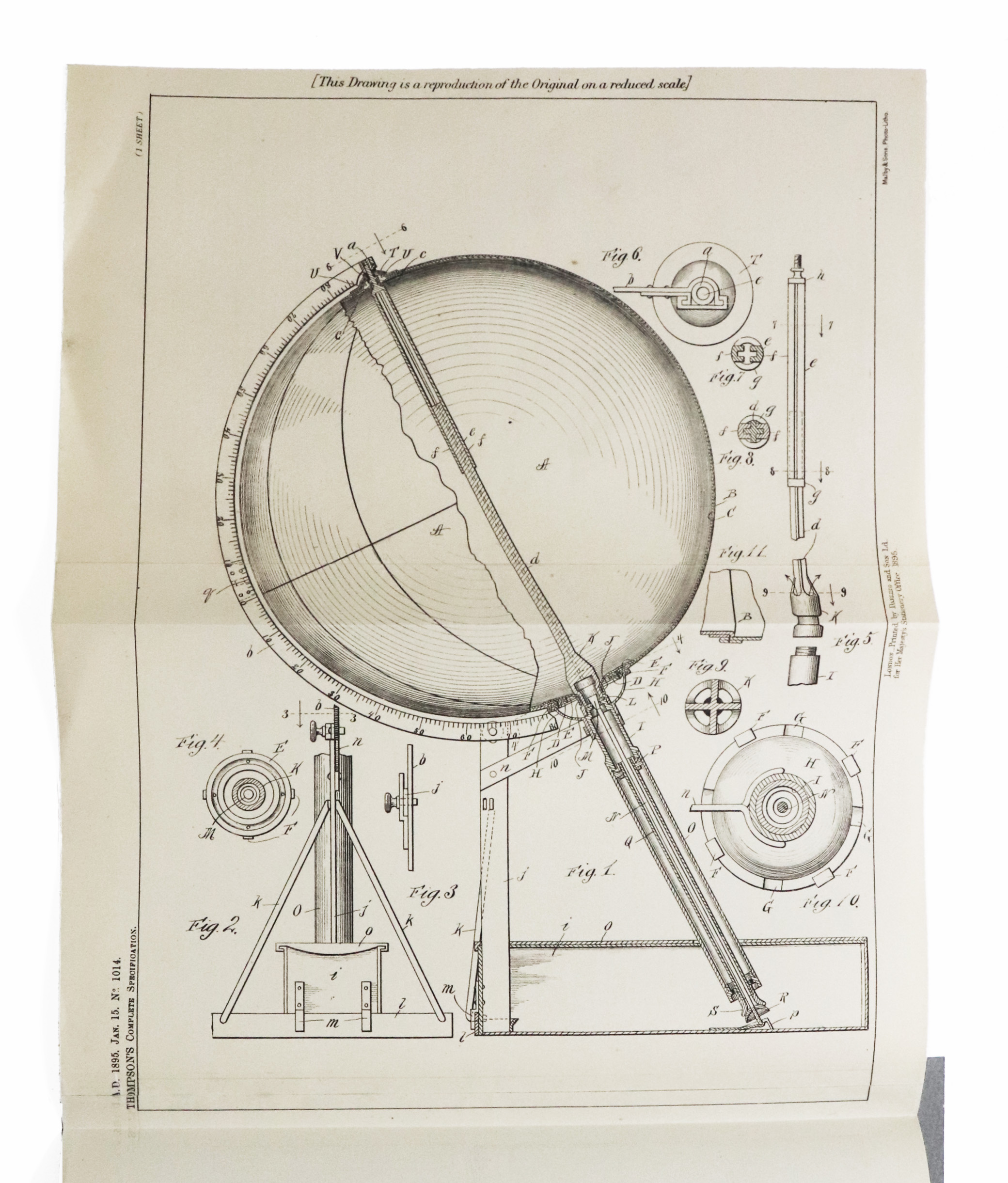 Patent for inflatable globes, 1895, invented by Isaac and Mary Ann Hodgson of Chicago