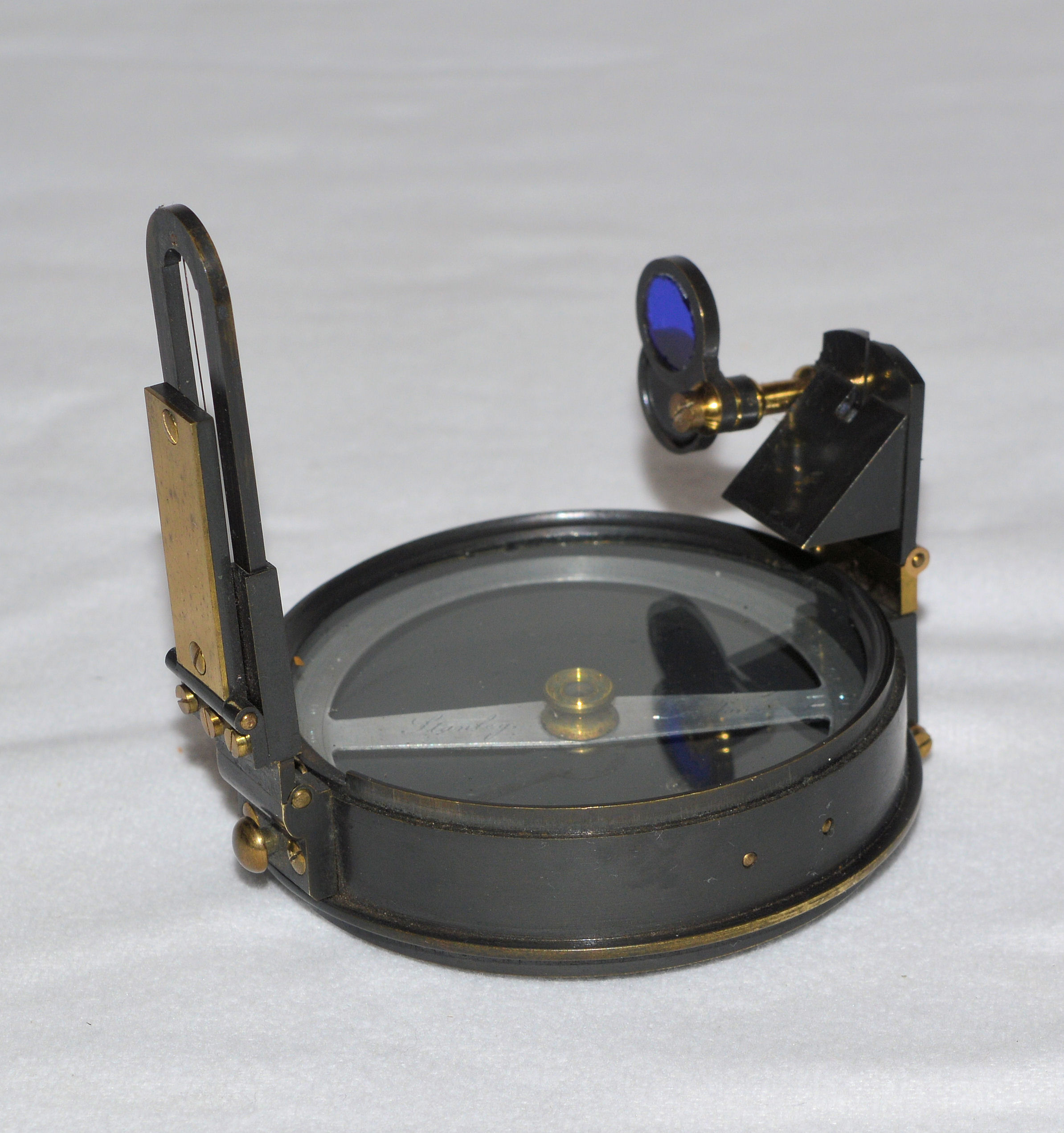 Surveying Compass And Case Stanley London Fleaglass - 