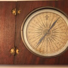 ~FINE SIX INCH GEORGIAN POCKET COMPASS by JOHN FORD, LONDON~