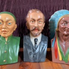 3 Italian teaching models of the human races by Paravia, early 1900’s.