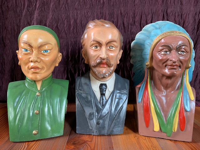 3 Italian teaching models of the human races by Paravia, early 1900’s.