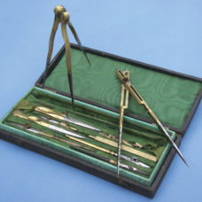 GOOD 18th CENTURY DRAFTING SET WITH IMPORTANT PROVENANCE