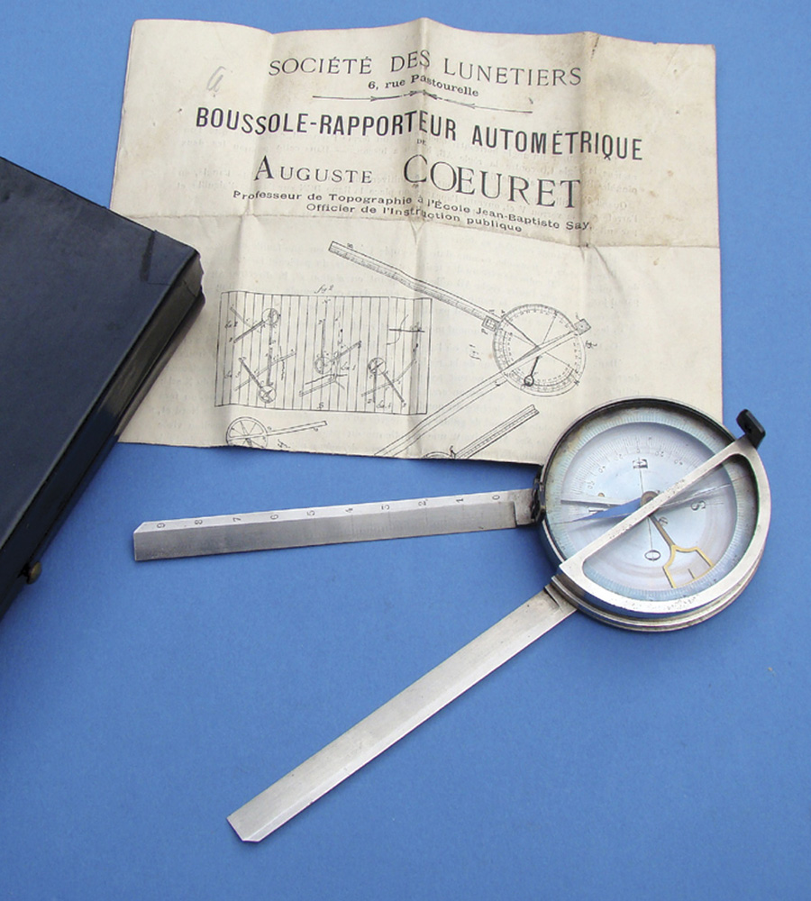 THE PROTRACTING COMPASS OF AUGUSTE COEURET — THE “Goniométrographe”
