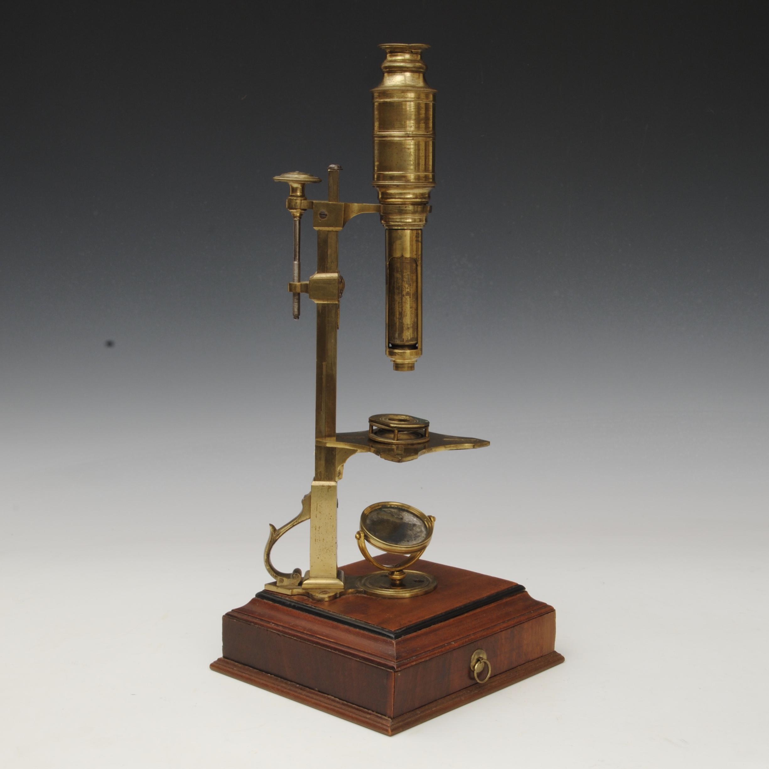 George Sterrop Cuff type microscope in original mahogany case