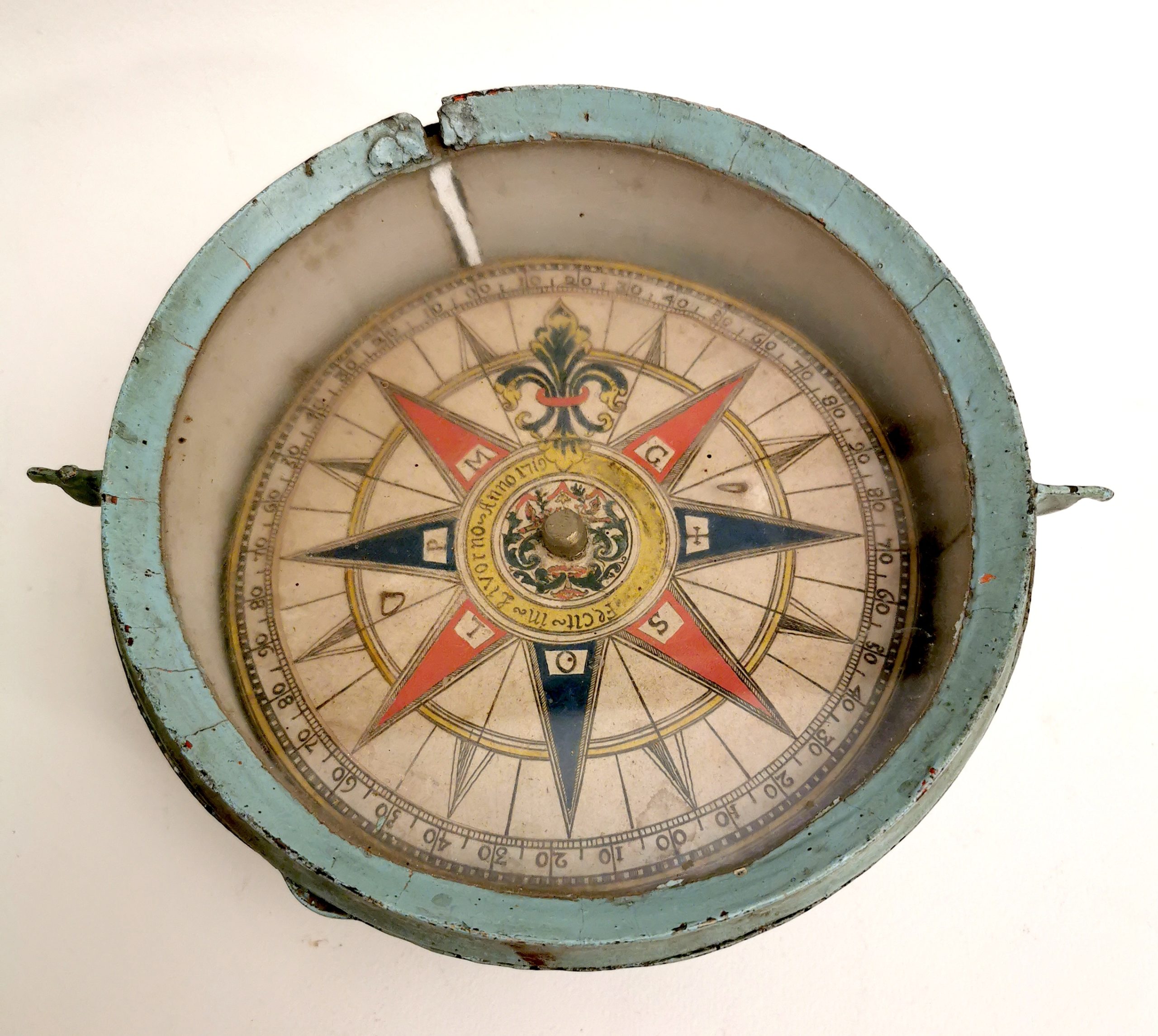 Rare early 18th Century Marine Italian Compass