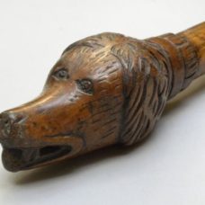 Canoe bar with dog head decor made early 19th century