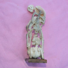 Whalebone Carved Skeletons. Possibly considered Erotic.