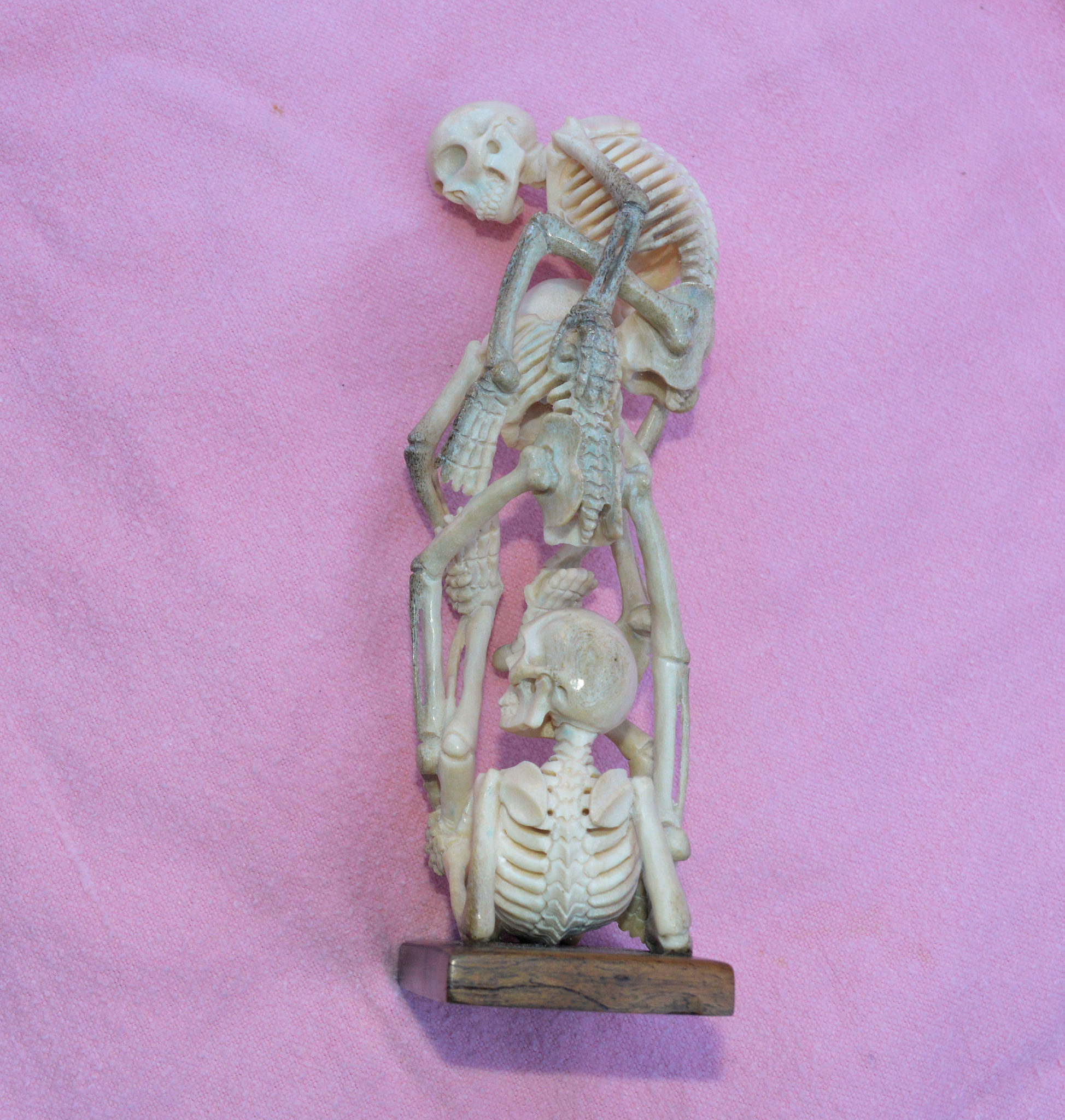 Whalebone Carved Skeletons. Possibly considered Erotic.