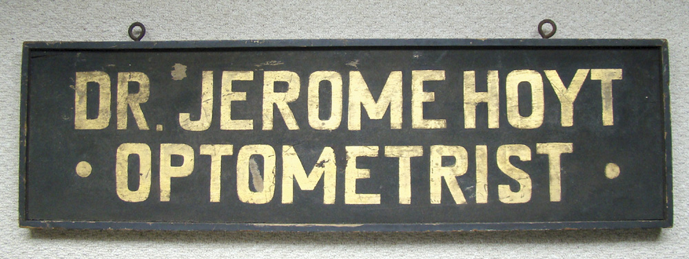 DOUBLE SIDED OPTOMETRIST’S TRADE SIGN