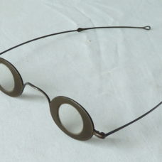 Martin’s Margins Spectacles Oval Horn Blued Steel Antique