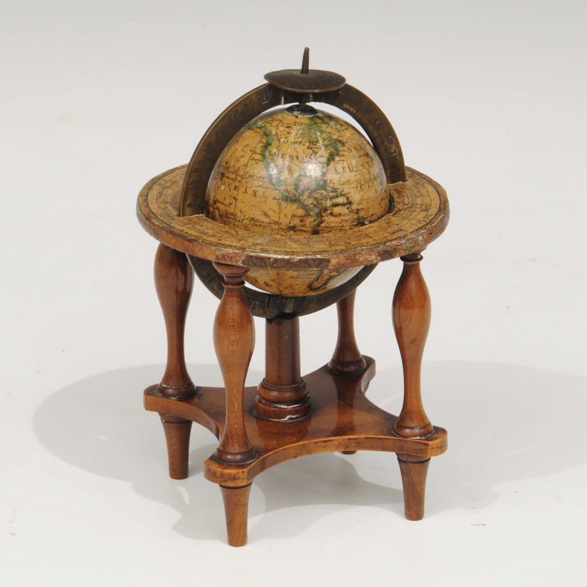 Unusual 2′ pocket globe in original stand possibly American