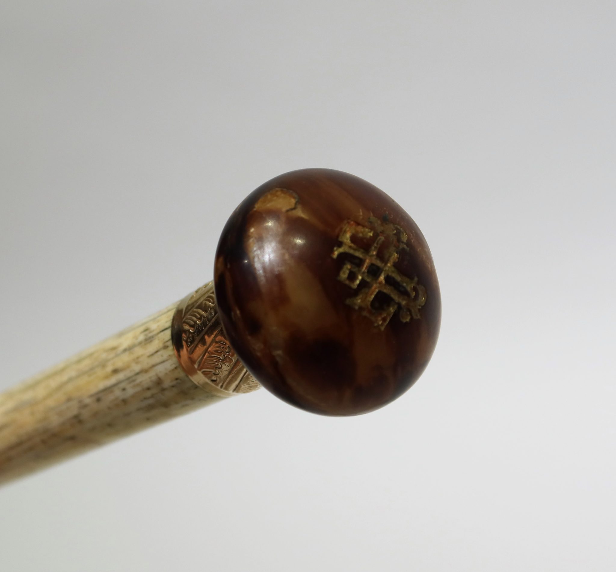 Sailor cane in tortoisebshell and whalebone – 19th Century
