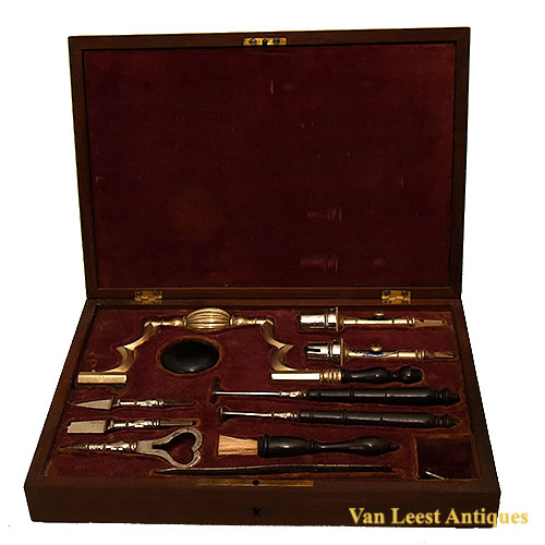 Early 19th century surgical trepanning set.
