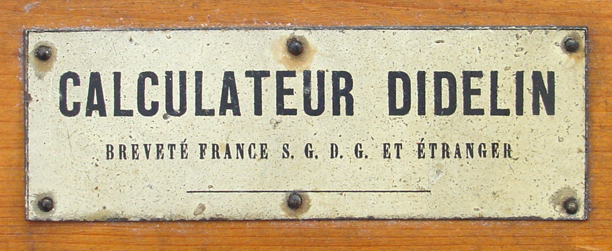 THE CALCULATEUR DIDELIN