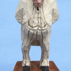 THE OTOLARYNGOLOGIST — AN AMUSING HAND-CARVED WOODEN FIGURE