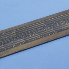 BRASS PRODUCTION PLATE FOR SLIDE RULES