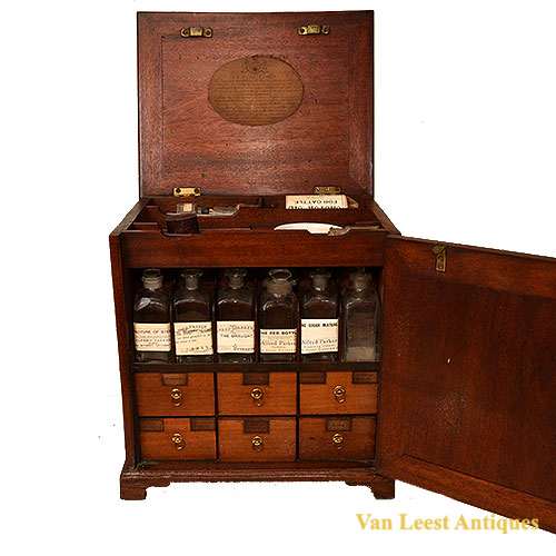 Victorian mahogany medicine chest