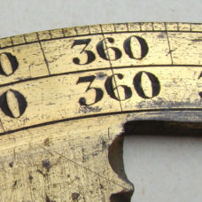 FINE VICTORIAN BRASS PROTRACTOR, English, c. 1862