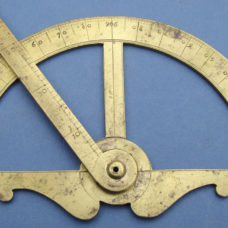 ELEGANT EARLY LONG-ARM PLOTTING PROTRACTOR