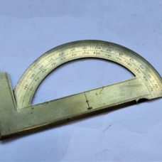 Scarce Swedish brass protractor by Johan Gustaf Hasselström, late 18th