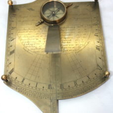 A Rare Inclining meridian finder and Sundial Invented by Julien Leroy
