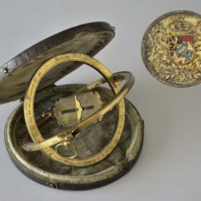 Equatorial universal ring dial in brass signed Gensara Fecit Wienn