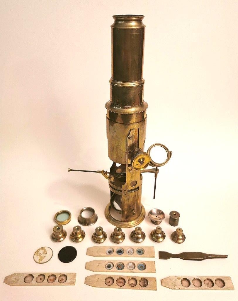 19th century unsigned english drum type  microscope century unsigned english drum type  microscope