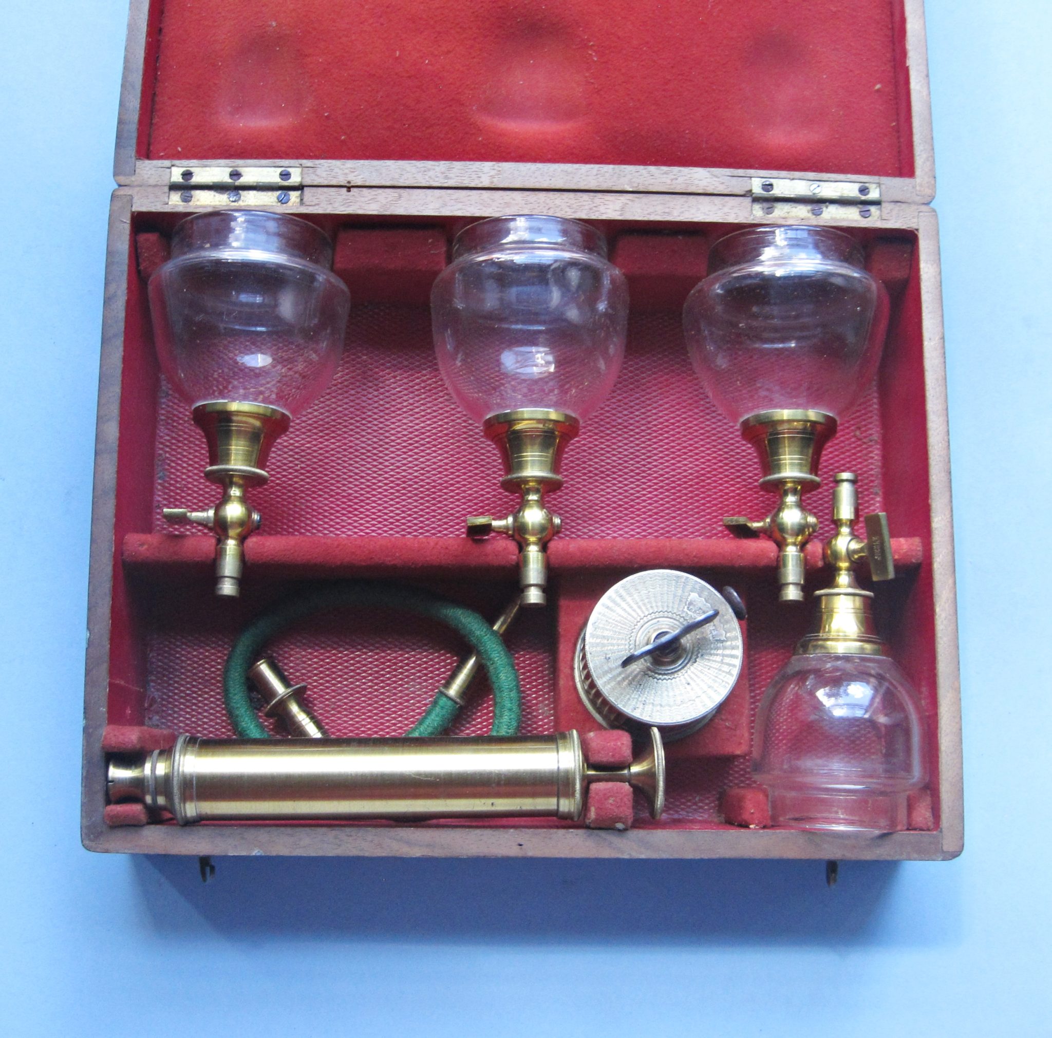 A Fine Mid-19th C. French Wet-Cupping Set by Dubois