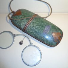 A  Shagreen Spectacle Case, with glasses