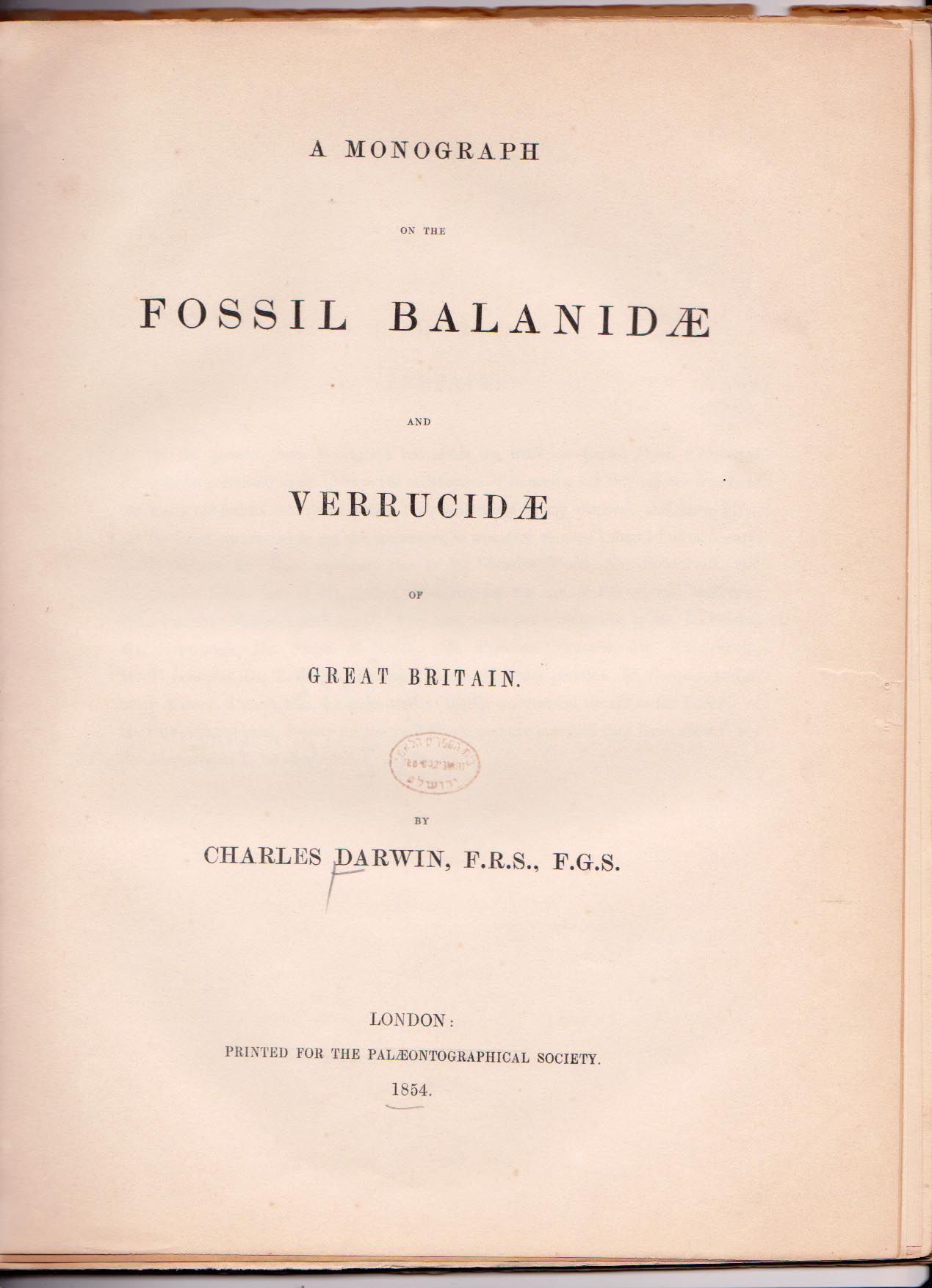 Darwin’s original 1st edition publication of the barnacles of Great Britain, 1854