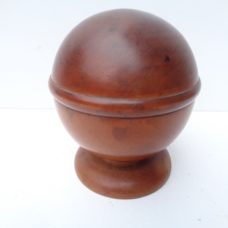 19th century spherical wooden pill gilder