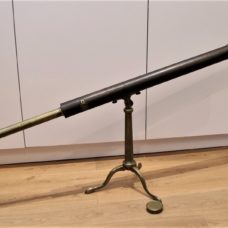 A Fine And Long One Draw Achromatic Telescope On Stand By Bleuler, Circa 1800