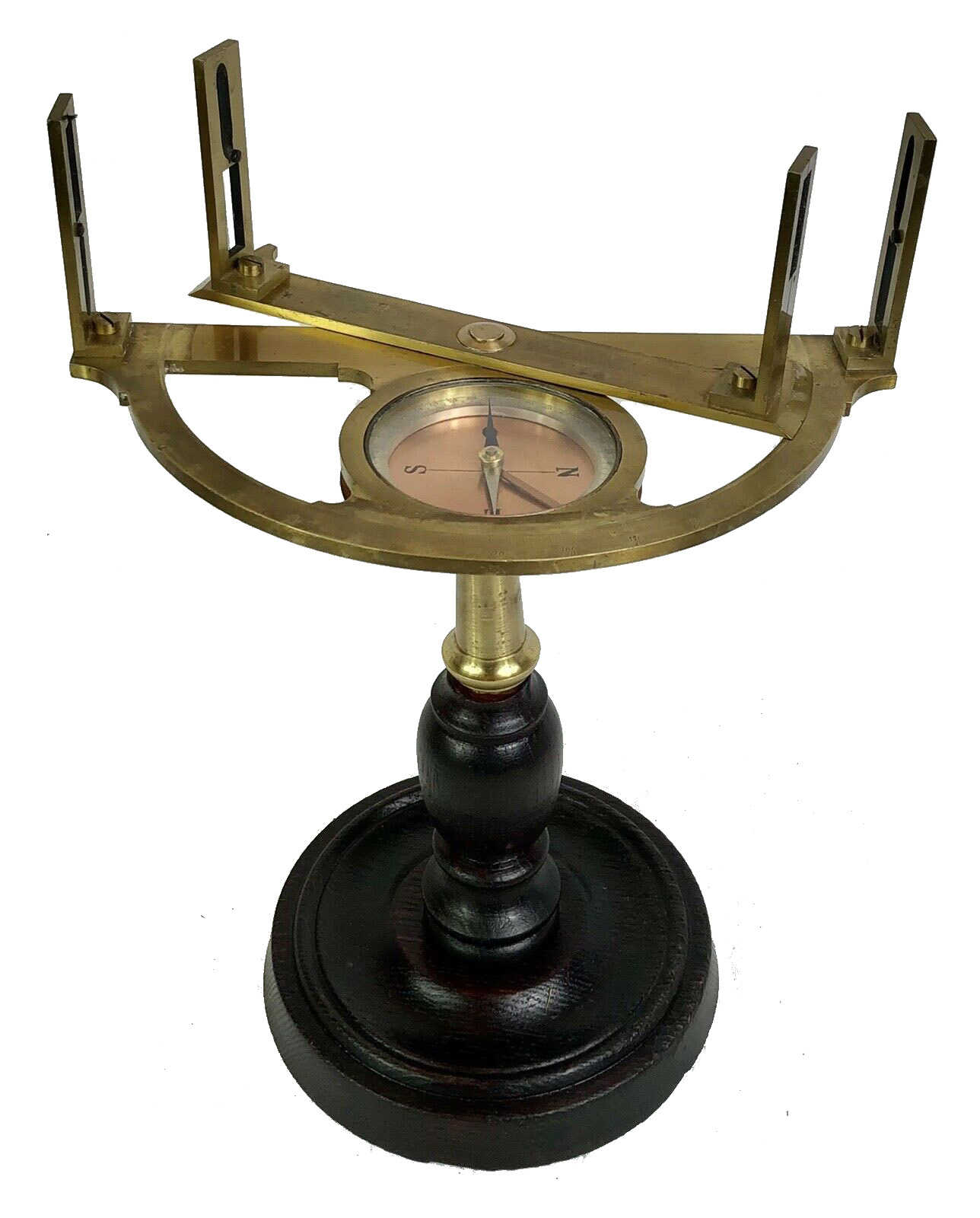 Fine late 18th century large graphometer on ebonized stand