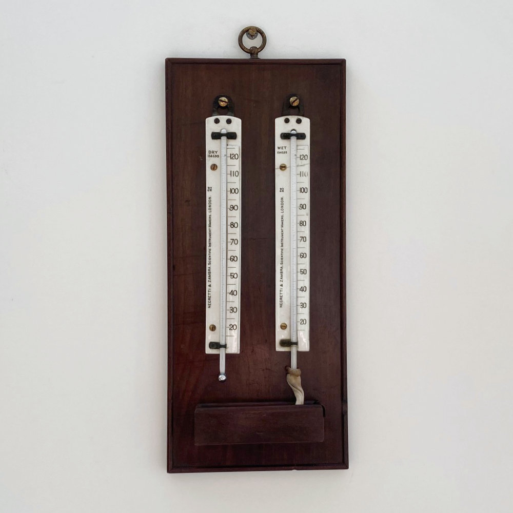 Wall shop mounted hygrometer